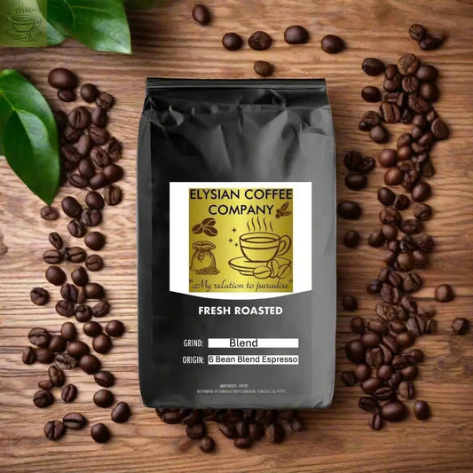 6 Bean Blend Espresso Cups Elysian Coffee Company